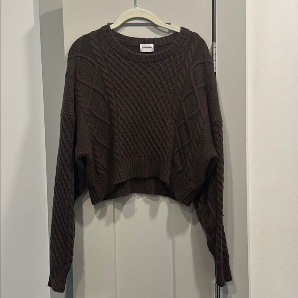 Aritzia Sunday Best Brown Peggy Sweater
